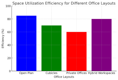 Space Utilization Efficiency For Different Office Layouts