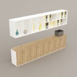 Blu Wall Mounted Filing Cabinet