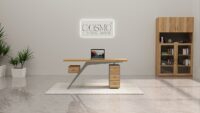 Oak Executive Desk - Image 11