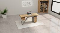 Oak Executive Desk - Image 12