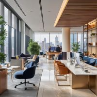 Workspace design by LeHari Design Atelier Shenzhen - Office Pantry Collaboration area Open workspace